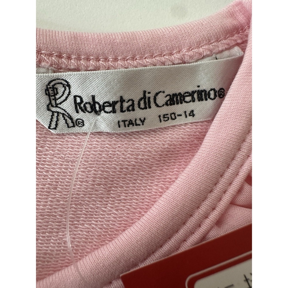Roberta di Camerino Top Womens XS Made Italy 150-14 Pink Long Sleeve Stretch New - Picture 3 of 10